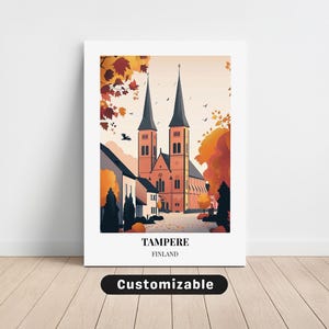 Tampere, Finland Travel Canvas , Tampere, Finland Travel poster , Custom Canvas , Poster Wall Art , Travel Art , Digital download