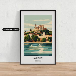 Avignon, France Travel poster , Avignon, France Travel poster , Custom poster , Poster Wall Art , Travel Art , Digital download
