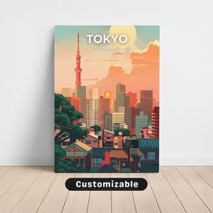 Tokyo, Japan Travel Canvas , Tokyo, Japan Travel poster , Custom Canvas , Poster Wall Art , Travel Art , Digital download