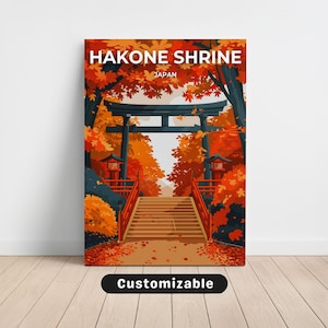 Hakone Shrine, Japan Travel Canvas , Hakone Shrine, Japan Travel poster , Custom Canvas , Poster Wall Art , Travel Art , Digital download