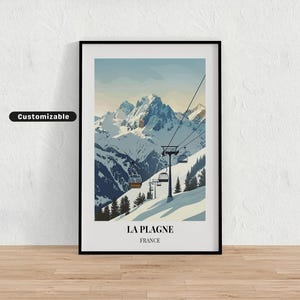 La Plagne, France Travel poster , La Plagne, France Travel poster , Custom poster , Poster Wall Art , Travel Art , Digital download