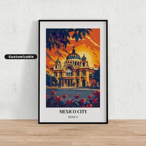 Mexico City, Mexico Travel poster , Mexico City, Mexico Travel poster , Custom poster , Poster Wall Art , Travel Art , Digital download