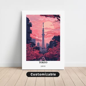 Tokyo, Japan Travel Canvas , Tokyo, Japan Travel poster , Custom Canvas , Poster Wall Art , Travel Art , Digital download