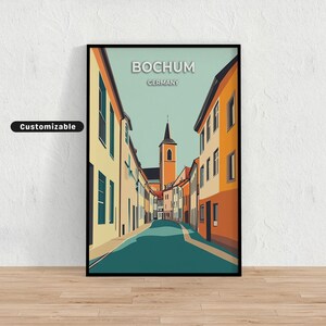 Bochum, Germany Travel poster , Bochum, Germany Travel poster , Custom poster , Poster Wall Art , Travel Art , Digital download