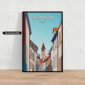 Besançon, France Travel poster , Besançon, France Travel poster , Custom poster , Poster Wall Art , Travel Art , Digital download
