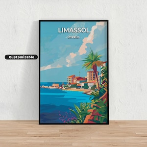 Limassol, Cyprus Travel poster , Limassol, Cyprus Travel poster , Custom poster , Poster Wall Art , Travel Art , Digital download
