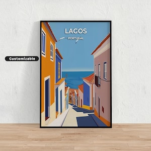 Lagos, Portugal Travel poster , Lagos, Portugal Travel poster , Custom poster , Poster Wall Art , Travel Art , Digital download