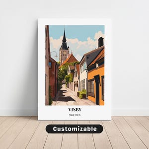 Visby, Sweden Travel Canvas , Visby, Sweden Travel poster , Custom Canvas , Poster Wall Art , Travel Art , Digital download