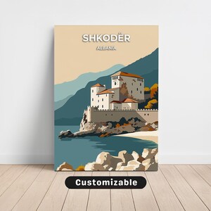 Shkodër, Albania Travel Canvas , Shkodër, Albania Travel poster , Custom Canvas , Poster Wall Art , Travel Art , Digital download