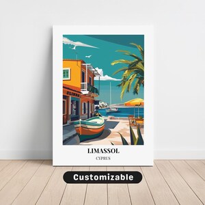 Limassol, Cyprus Travel Canvas , Limassol, Cyprus Travel poster , Custom Canvas , Poster Wall Art , Travel Art , Digital download