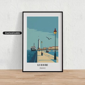 Le Havre, France Travel poster , Le Havre, France Travel poster , Custom poster , Poster Wall Art , Travel Art , Digital download