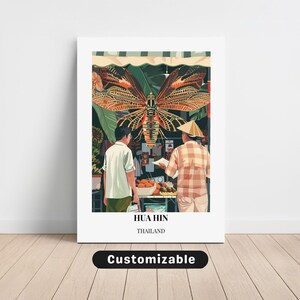 Hua Hin, Thailand Travel Canvas , Hua Hin, Thailand Travel poster , Custom Canvas , Poster Wall Art , Travel Art , Digital download