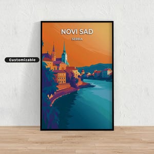 Novi Sad, Serbia Travel poster , Novi Sad, Serbia Travel poster , Custom poster , Poster Wall Art , Travel Art , Digital download