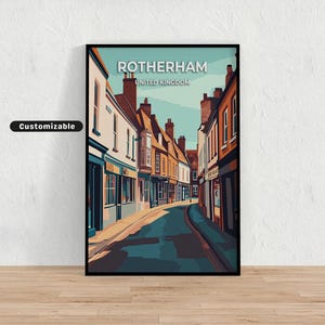 Rotherham, United Kingdom Travel poster, Rotherham, United Kingdom Travel poster, Custom poster, Poster Wall Art , Travel Art