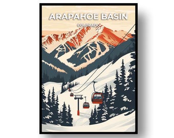 Póster de viaje: Arapahoe Basin, Colorado (enmarcado o impresión digital)