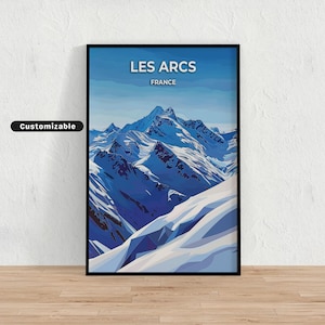 Les Arcs, France Travel poster , Les Arcs, France Travel poster , Custom poster , Poster Wall Art , Travel Art , Digital download