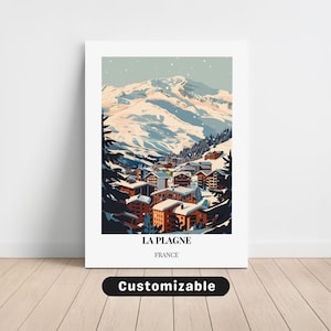 La Plagne, France Travel Canvas , La Plagne, France Travel poster , Custom Canvas , Poster Wall Art , Travel Art , Digital download