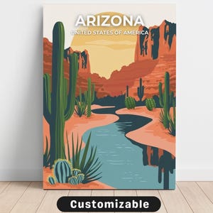Arizona, USA Travel Canvas , Arizona, USA Travel poster , Custom Canvas , Poster Wall Art , Travel Art , Digital download