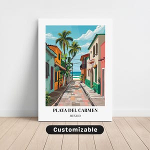 Playa del Carmen, Mexico Travel Canvas , Playa del Carmen, Mexico Travel poster , Custom Canvas , Poster Wall Art , Travel Art ,