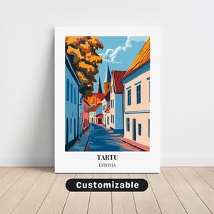 Tartu, Estonia Travel Canvas , Tartu, Estonia Travel poster , Custom Canvas , Poster Wall Art , Travel Art , Digital download