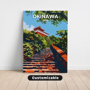 Okinawa, Japan Travel Canvas , Okinawa, Japan Travel poster , Custom Canvas , Poster Wall Art , Travel Art , Digital download