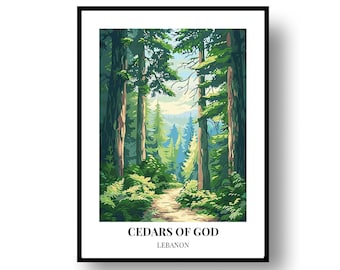 Cedars of God Travel Art - Lebanon Landscape Poster or Canvas - Etsy