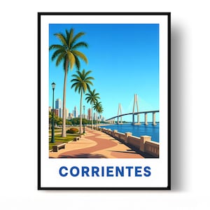 Corrientes Poster, Corrientes Print, Travel Poster, Argentina Poster, Wall Decor