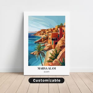 Marsa Alam, Egypt Travel Canvas , Marsa Alam, Egypt Travel poster , Custom Canvas , Poster Wall Art , Travel Art , Digital download
