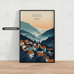 Uzice, Serbia Travel poster , Uzice, Serbia Travel poster , Custom poster , Poster Wall Art , Travel Art , Digital download