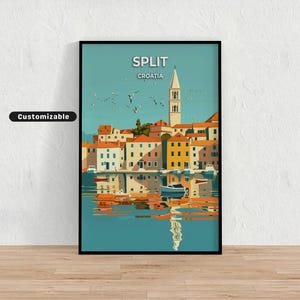 Split, Croatia Travel poster , Split, Croatia Travel poster , Custom poster , Poster Wall Art , Travel Art , Digital download