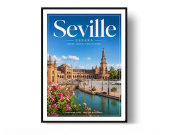 Seville Travel Poster Print, Spain Poster, Wall Decor