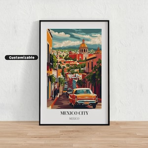 Mexico City, Mexico Travel poster , Mexico City, Mexico Travel poster , Custom poster , Poster Wall Art , Travel Art , Digital download