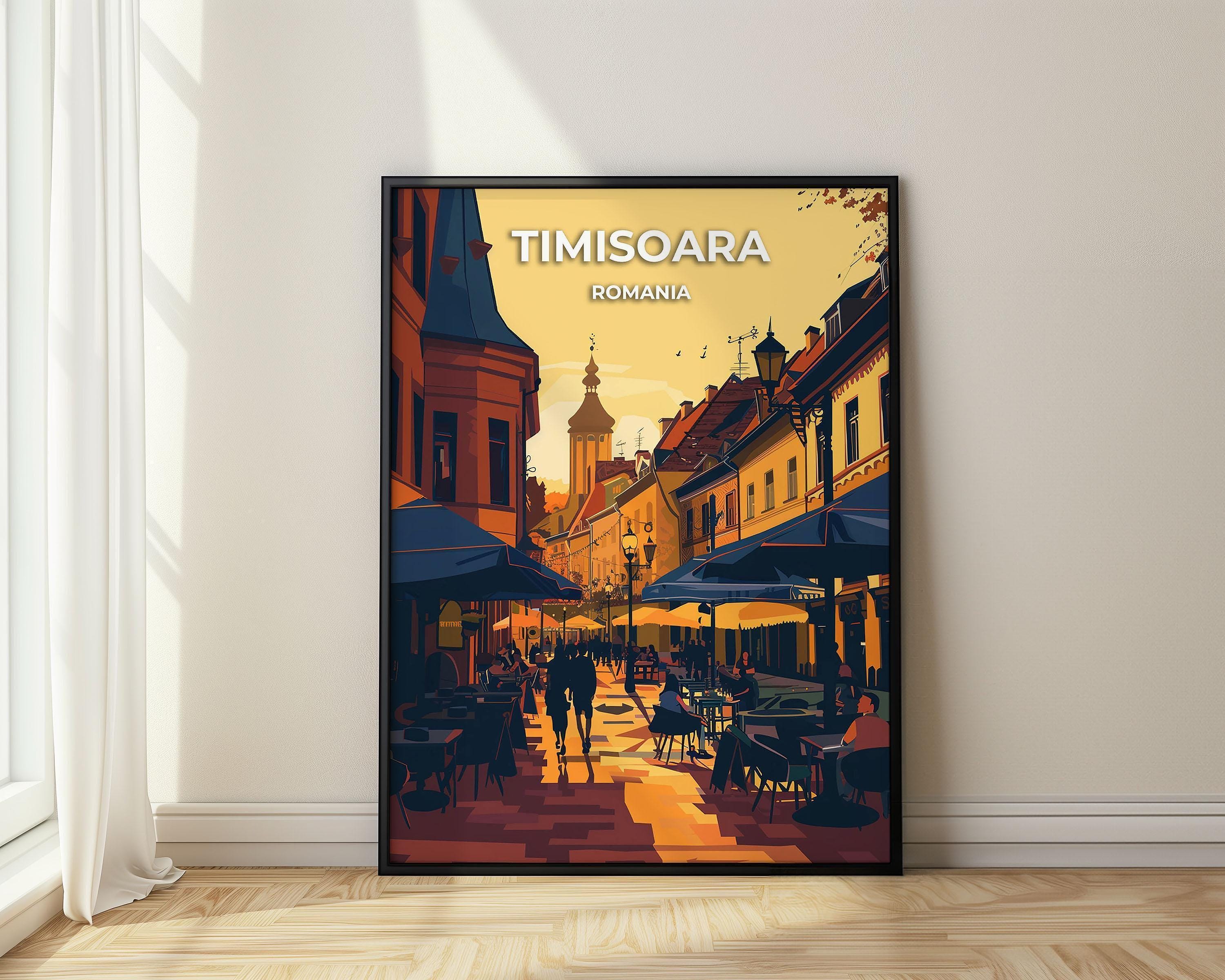 Timisoara Wall Art: Travel Poster - Framed or Digital Download