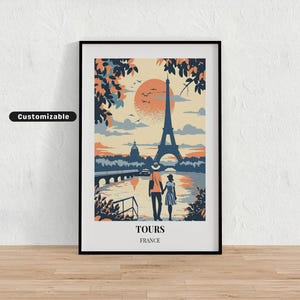 Tours, France Travel poster , Tours, France Travel poster , Custom poster , Poster Wall Art , Travel Art , Digital download
