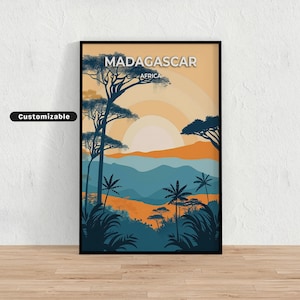 Madagascar, Africa Travel poster , Madagascar, Africa Travel poster , Custom poster , Poster Wall Art , Travel Art , Digital download