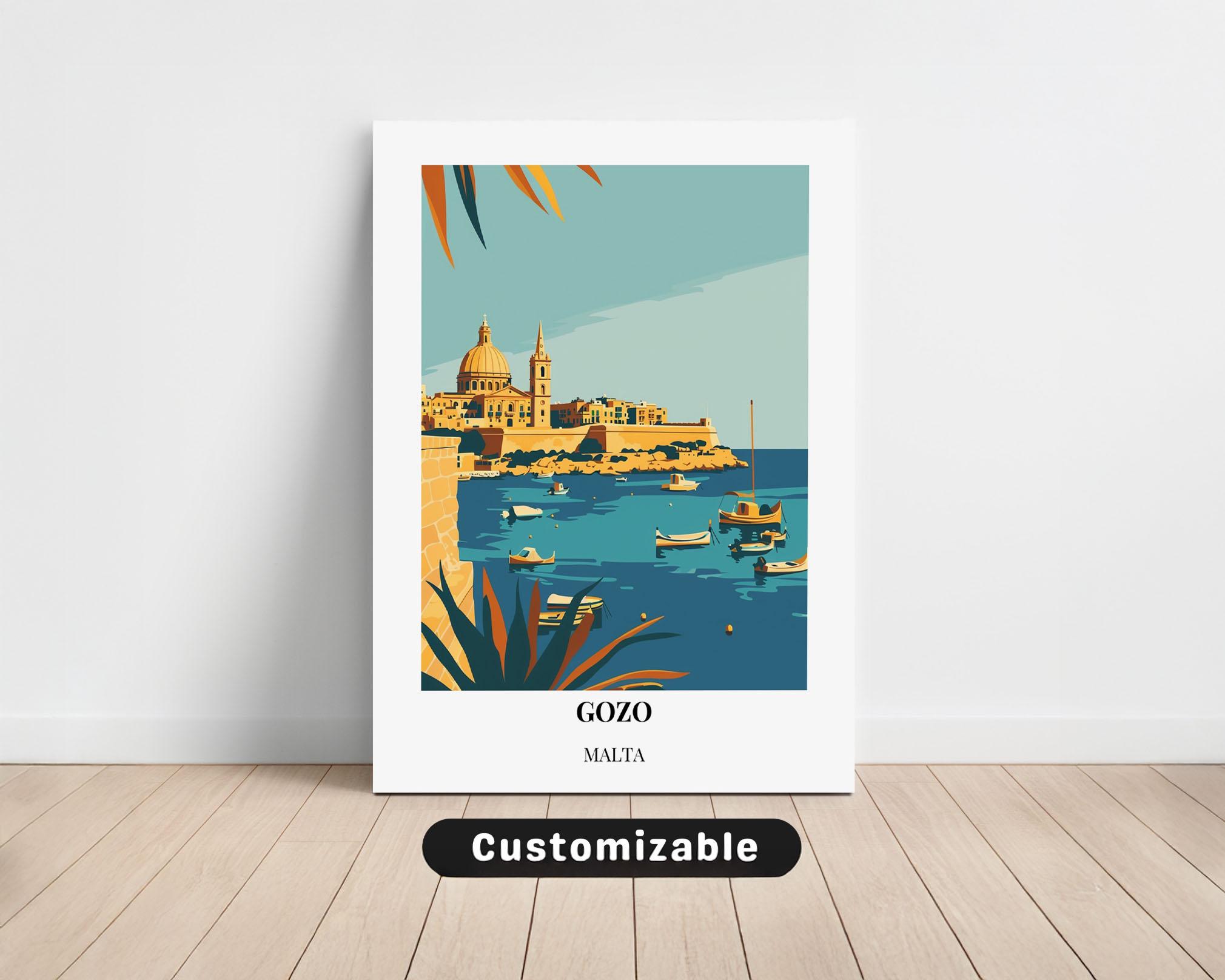 Gozo, Malta Travel Canvas , Gozo, Malta Travel poster , Custom Canvas , Poster Wall Art , Travel Art , Digital download