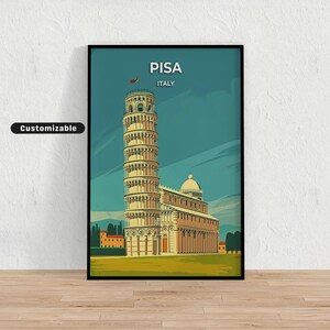 Pisa, Italy Travel poster , Pisa, Italy Travel poster , Custom poster , Poster Wall Art , Travel Art , Digital download