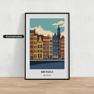 Brussels, Belgium Travel poster , Brussels, Belgium Travel poster , Custom poster , Poster Wall Art , Travel Art , Digital download