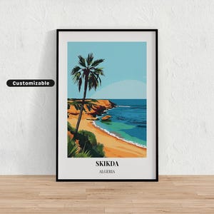 Skikda, Algeria Travel poster , Skikda, Algeria Travel poster , Custom poster , Poster Wall Art , Travel Art , Digital download