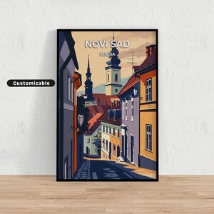 Novi Sad, Serbia Travel poster , Novi Sad, Serbia Travel poster , Custom poster , Poster Wall Art , Travel Art , Digital download