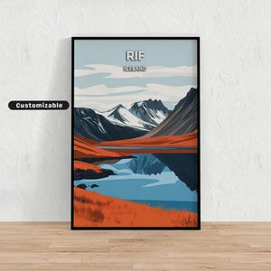 Rif, Iceland Travel poster , Rif, Iceland Travel poster , Custom poster , Poster Wall Art , Travel Art , Digital download