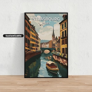 Strasbourg, France Travel poster , Strasbourg, France Travel poster , Custom poster , Poster Wall Art , Travel Art , Digital download