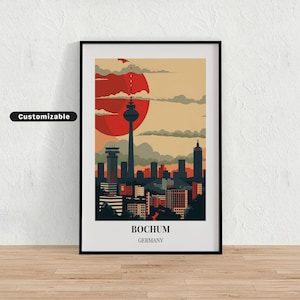 Bochum, Germany Travel poster , Bochum, Germany Travel poster , Custom poster , Poster Wall Art , Travel Art , Digital download