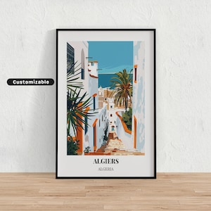 Algiers, Algeria Travel poster , Algiers, Algeria Travel poster , Custom poster , Poster Wall Art , Travel Art , Digital download
