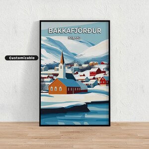 Bakkafjörður, Iceland Travel poster , Bakkafjörður, Iceland Travel poster , Custom poster , Poster Wall Art , Travel Art , Digital download