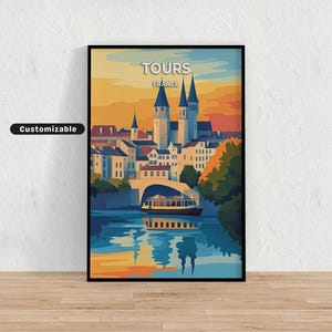 Tours, France Travel poster , Tours, France Travel poster , Custom poster , Poster Wall Art , Travel Art , Digital download