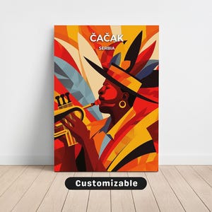 Čacak, Serbien Reiseleinwand, Čacak, Serbien Reiseplakat, Benutzerdefinierte Leinwand, Poster Wandkunst, Reisekunst, Digitaler Download
