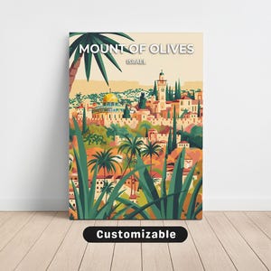 Mount of Olives, Israel Travel Canvas , Mount of Olives, Israel Travel poster, Custom Canvas, Poster Wall Art, Travel Art , Digital download