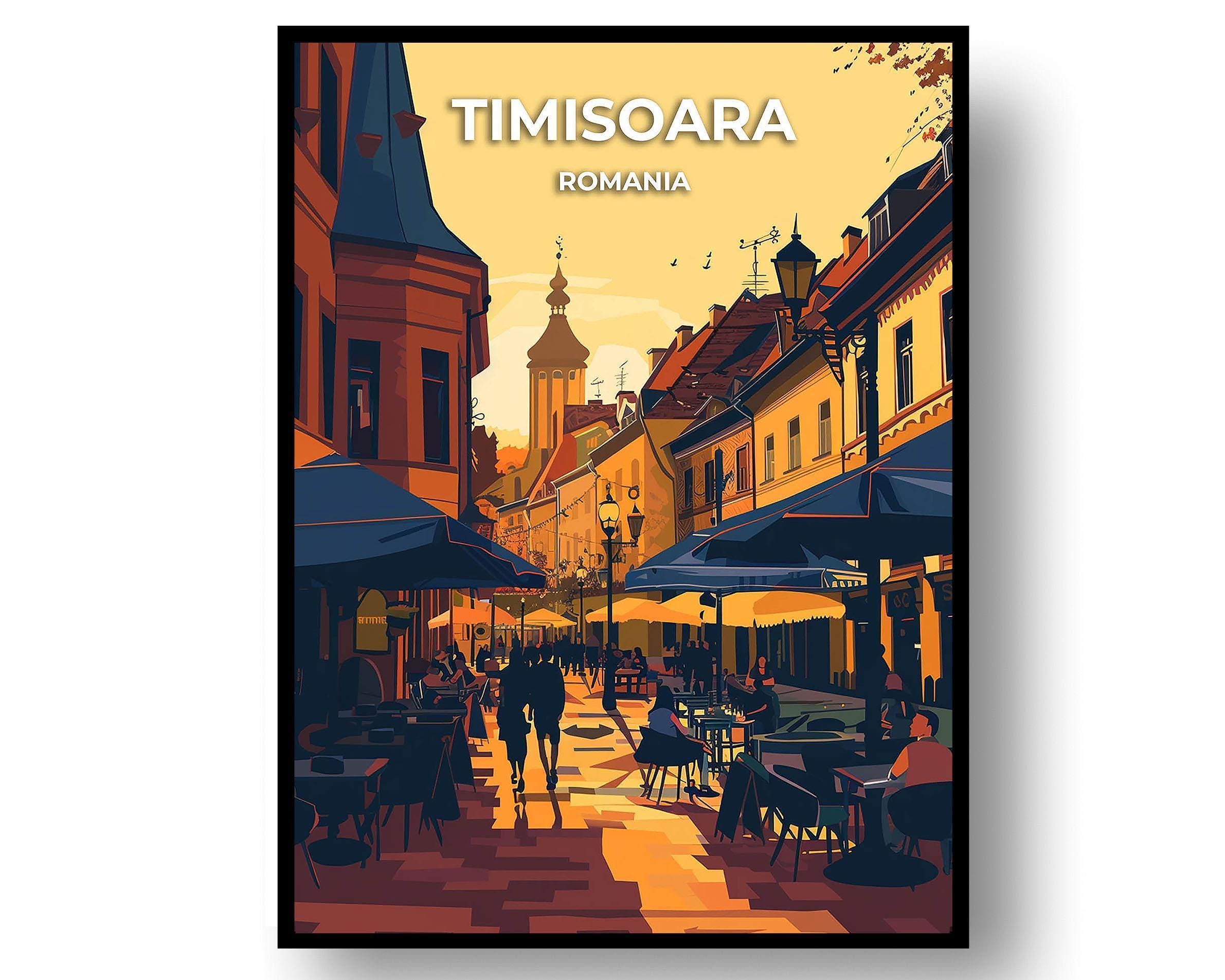 Timisoara Wall Art: Travel Poster - Framed or Digital Download