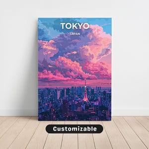 Tokyo, Japan Travel Canvas , Tokyo, Japan Travel poster , Custom Canvas , Poster Wall Art , Travel Art , Digital download